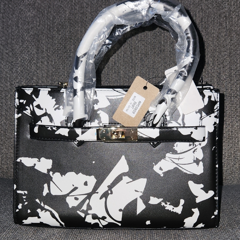NWT Black and White Women's Handbag